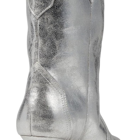 NWT Dolce Vita Andres Metallic Silver Cowboy Boots – Size 7.5 - Picture 4 of 4